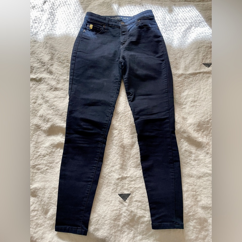 Dark navy skinny jeans by Second Yoga Jeans (size 26)